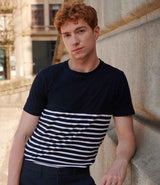 Front Row Unisex Breton Striped T-Shirt | Navy/White thumbnail 2
