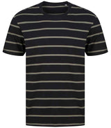 Front Row Striped T-Shirt | Black/Khaki thumbnail 1