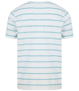 Front Row Striped T-Shirt | White/Duck Egg thumbnail 2
