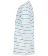 Front Row Striped T-Shirt | White/Duck Egg thumbnail 3