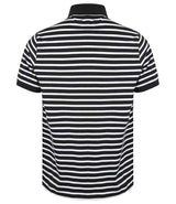 Front Row Striped Jersey Polo Shirt | Navy/White thumbnail 3