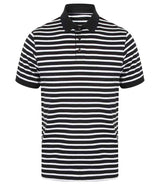 Front Row Striped Jersey Polo Shirt | Navy/White thumbnail 2