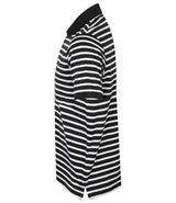 Front Row Striped Jersey Polo Shirt | Navy/White thumbnail 4