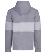 Front Row Heavyweight Panelled Hoodie | Heather Grey/White thumbnail 4