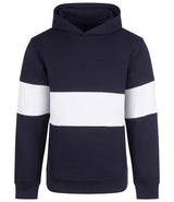 Front Row Heavyweight Panelled Hoodie | Navy/White thumbnail 5