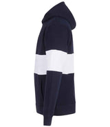 Front Row Heavyweight Panelled Hoodie | Navy/White thumbnail 7