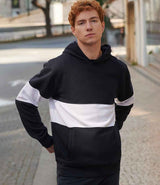 Front Row Heavyweight Panelled Hoodie | Navy/White thumbnail 2