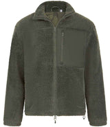 Front Row Recycled Sherpa Fleece Jacket | Dark Olive thumbnail 5