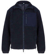 Front Row Recycled Sherpa Fleece Jacket | Navy thumbnail 4