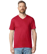 Gildan SoftStyle® V Neck T-Shirt | Cherry Red thumbnail 1