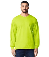 Gildan Ultra Cotton™ Long Sleeve T-Shirt | Safety Green thumbnail 1