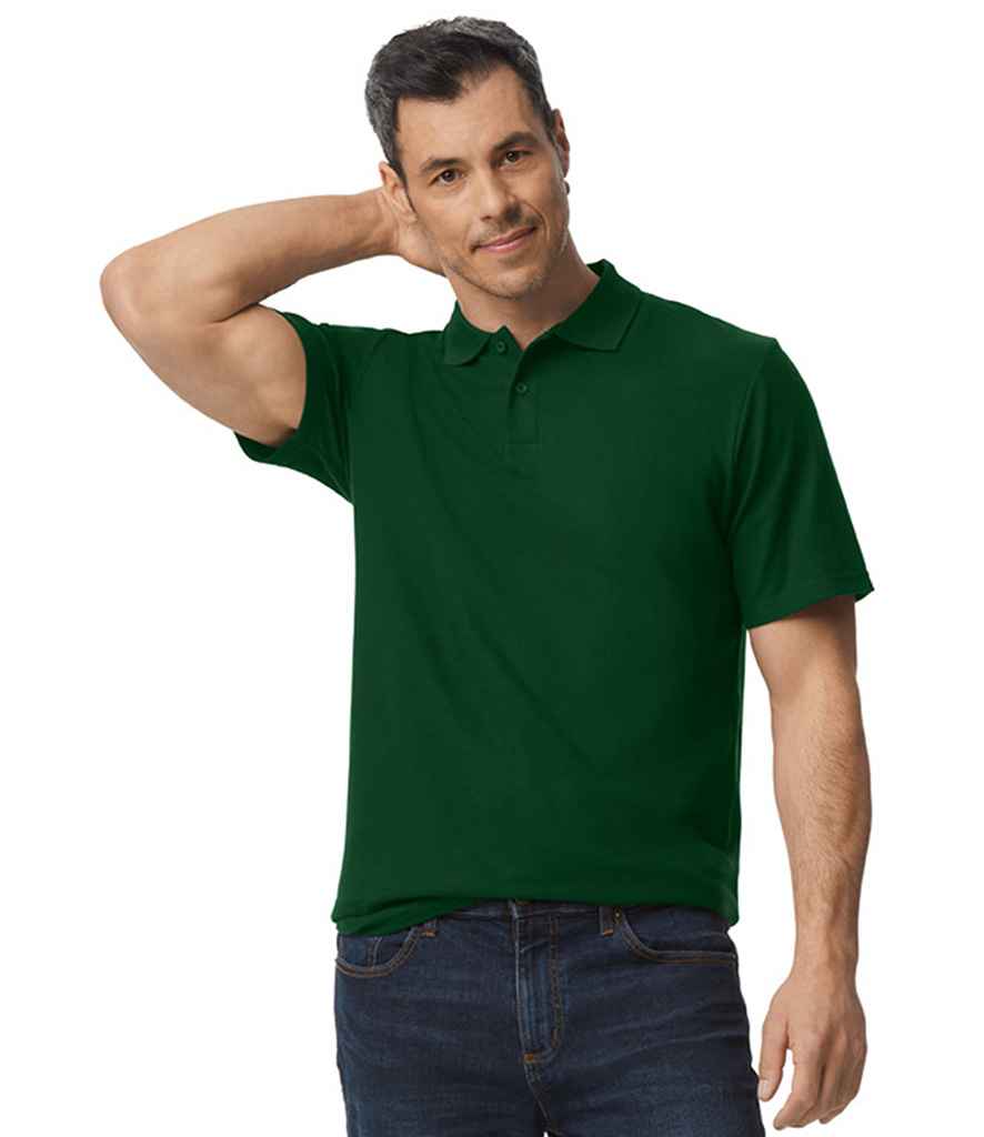 Gildan SoftStyle® Double Piqué Polo Shirt | Forest Green