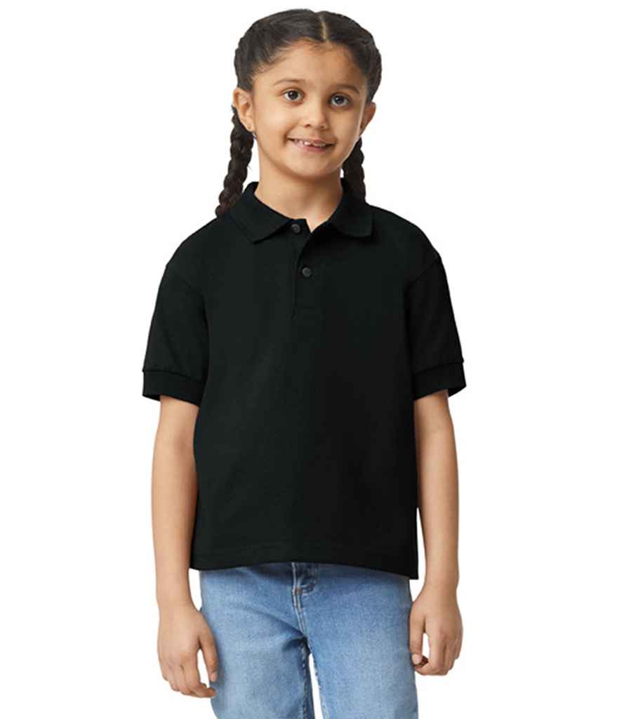 Gildan Kids DryBlend® Jersey Polo Shirt | Black