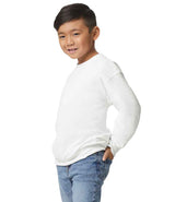 Gildan Kids Heavy Blend™ Drop Shoulder Sweatshirt | White thumbnail 3