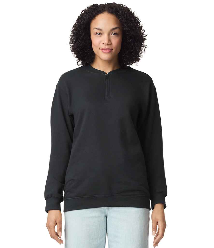 Gildan SoftStyle® Midweight Fleece 1/4 Zip Sweatshirt | Black