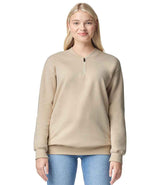 Gildan SoftStyle® Midweight Fleece 1/4 Zip Sweatshirt | Sand thumbnail 1
