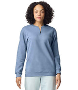 Gildan SoftStyle® Midweight Fleece 1/4 Zip Sweatshirt | Stone Blue thumbnail 1