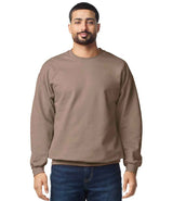 Gildan SoftStyle® Midweight Crew Neck Sweatshirt | Brown Savana thumbnail 1