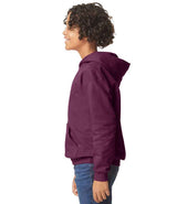 Gildan Kids SoftStyle® Midweight Hoodie | Maroon thumbnail 3