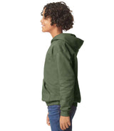 Gildan Kids SoftStyle® Midweight Hoodie | Military Green thumbnail 3