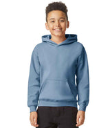 Gildan Kids SoftStyle® Midweight Hoodie | Stone Blue thumbnail 1