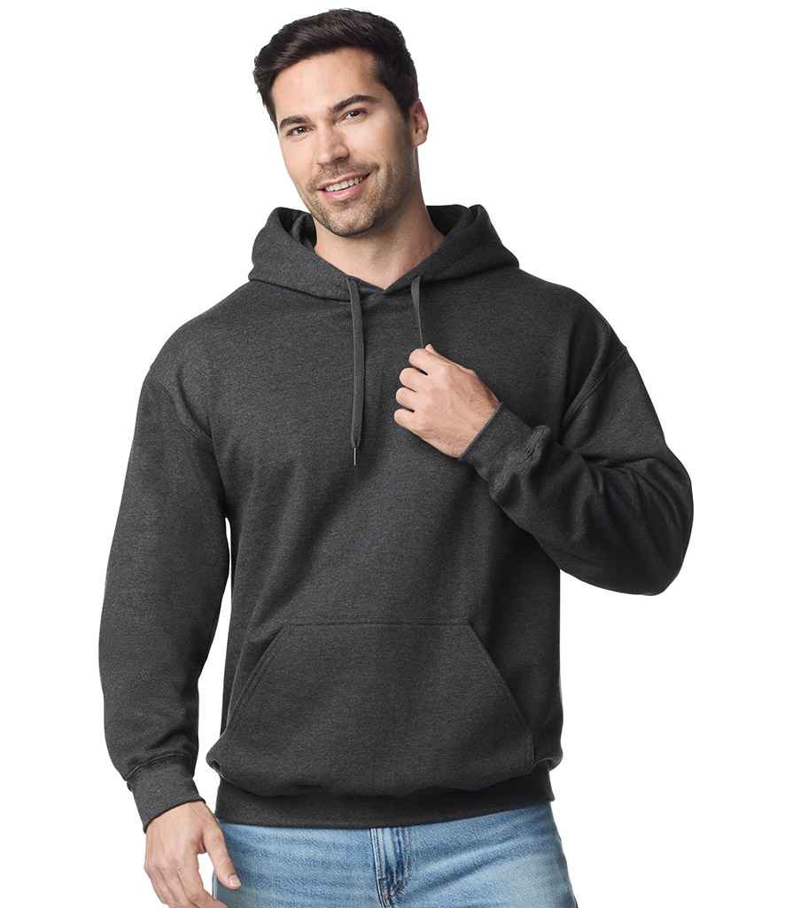Gildan SoftStyle® Midweight Hooded Sweatshirt | Heather Black