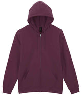 Gildan SoftStyle® Midweight Full Zip Hooded Sweatshirt | Maroon thumbnail 4