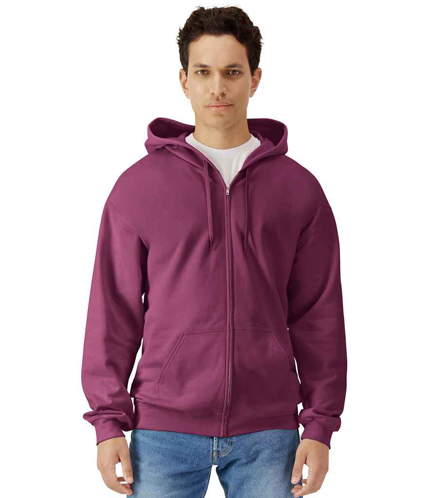 Gildan SoftStyle® Midweight Full Zip Hooded Sweatshirt | Maroon