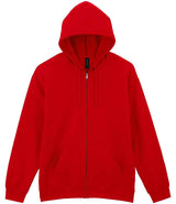 Gildan SoftStyle® Midweight Full Zip Hooded Sweatshirt | Red thumbnail 4