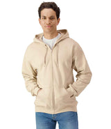 Gildan SoftStyle® Midweight Full Zip Hooded Sweatshirt | Sand thumbnail 1