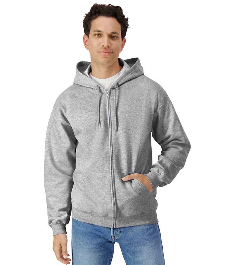 Gildan SoftStyle® Midweight Full Zip Hooded Sweatshirt | Sport Grey
