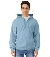 Gildan SoftStyle® Midweight Full Zip Hooded Sweatshirt | Stone Blue thumbnail 1