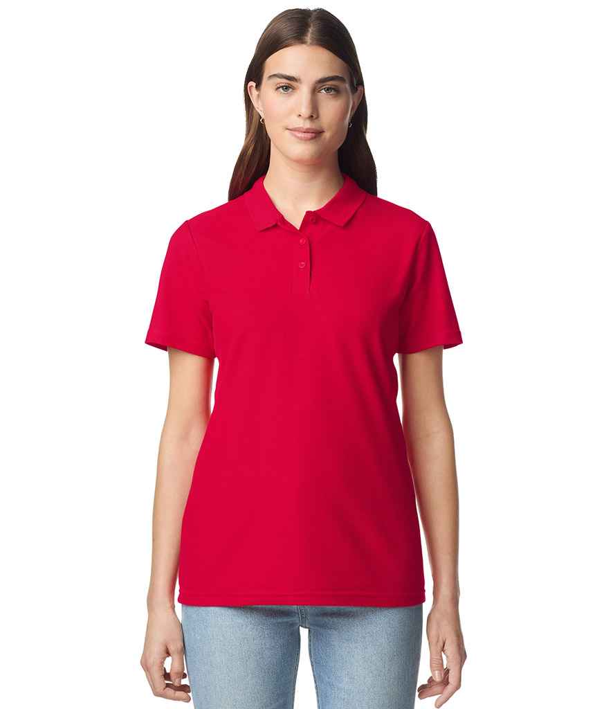 Gildan Ladies SoftStyle® Double Piqué Polo Shirt | Red