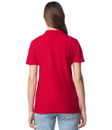 Gildan Ladies SoftStyle® Double Piqué Polo Shirt | Red thumbnail 2
