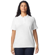 Gildan Ladies SoftStyle® Double Piqué Polo Shirt | White thumbnail 1