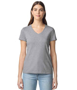 Gildan Ladies SoftStyle® V Neck T-Shirt | Sport Grey thumbnail 1
