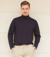 Henbury Long Sleeve Roll Neck Top | Navy thumbnail 1