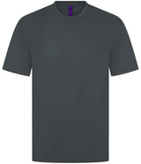 Henbury Unisex Coolplus® Wicking Piqué T-Shirt | Charcoal thumbnail 2
