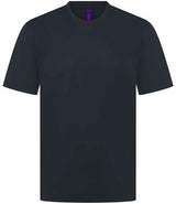 Henbury Unisex Coolplus® Wicking Piqué T-Shirt | Navy thumbnail 3