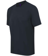 Henbury Unisex Coolplus® Wicking Piqué T-Shirt | Navy thumbnail 6