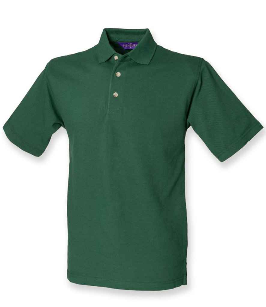 Henbury Classic Heavy Cotton Piqué Polo Shirt | Bottle Green