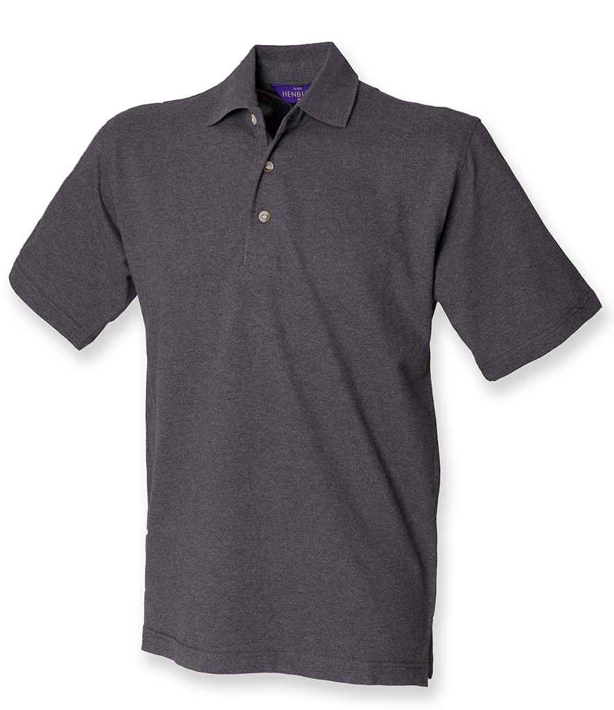 Henbury Classic Heavy Cotton Piqué Polo Shirt | Charcoal