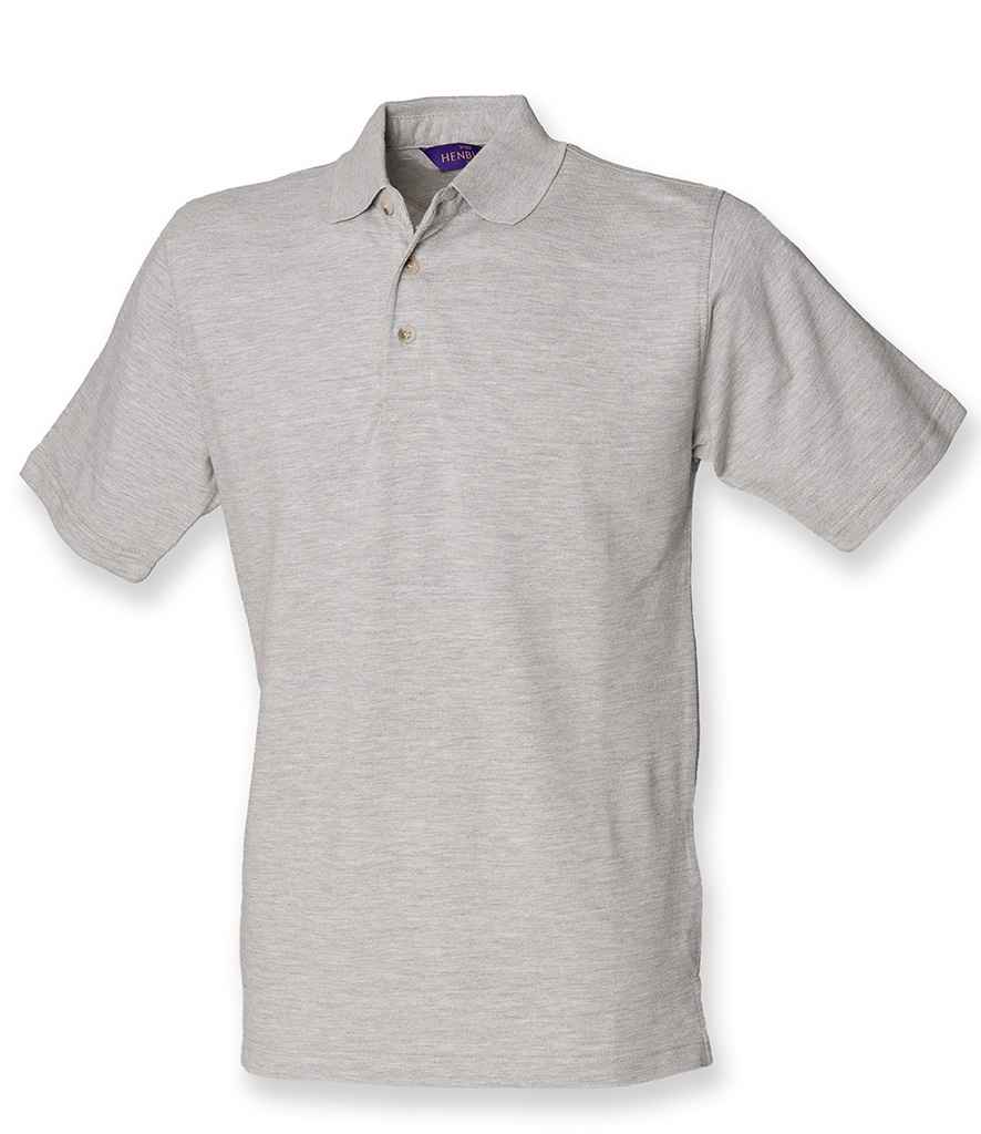 Henbury Classic Heavy Cotton Piqué Polo Shirt | Heather Grey