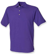 Henbury Classic Heavy Cotton Piqué Polo Shirt | Purple thumbnail 1