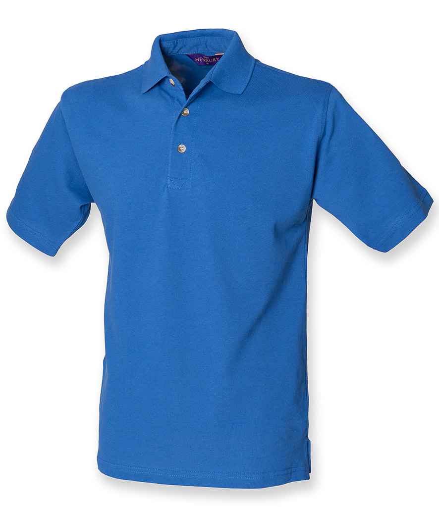 Henbury Classic Heavy Cotton Piqué Polo Shirt | Royal Blue