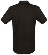 Henbury Modern Fit Cotton Piqué Polo Shirt | Black thumbnail 2
