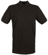Henbury Modern Fit Cotton Piqué Polo Shirt | Black thumbnail 1