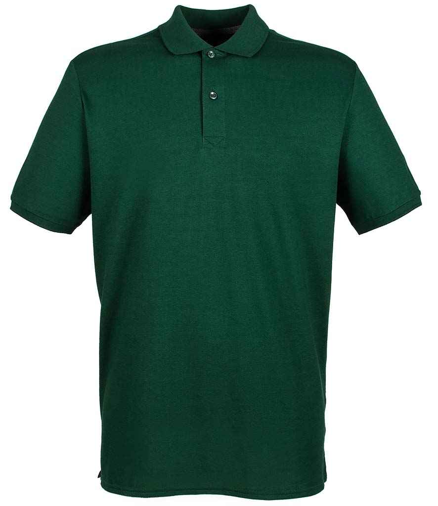 Henbury Modern Fit Cotton Piqué Polo Shirt | Bottle Green