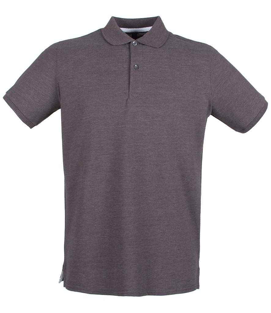 Henbury Modern Fit Cotton Piqué Polo Shirt | Charcoal