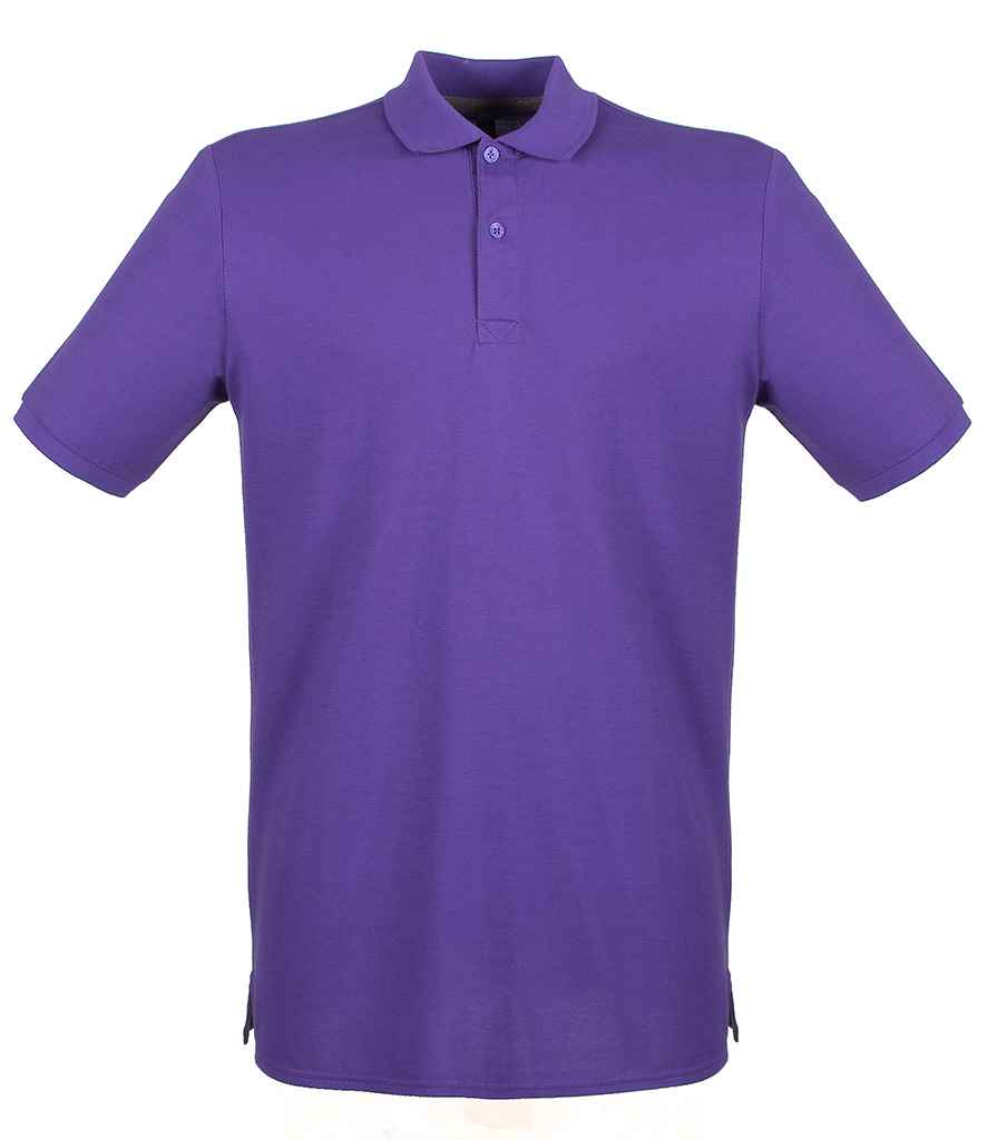 Henbury Modern Fit Cotton Piqué Polo Shirt | Purple